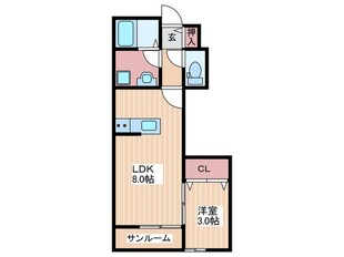 ポポラーレ中本の物件間取画像